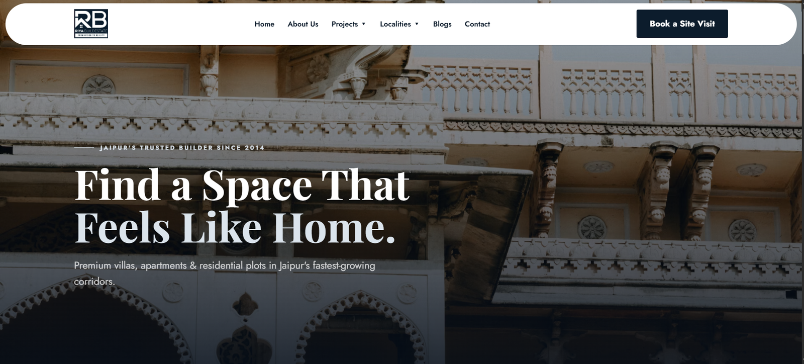 Riya Buildestate website preview